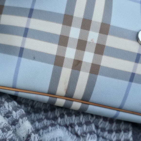 House Check Shoulder Bag Blue Burberry Purse - Picture 10 of 13